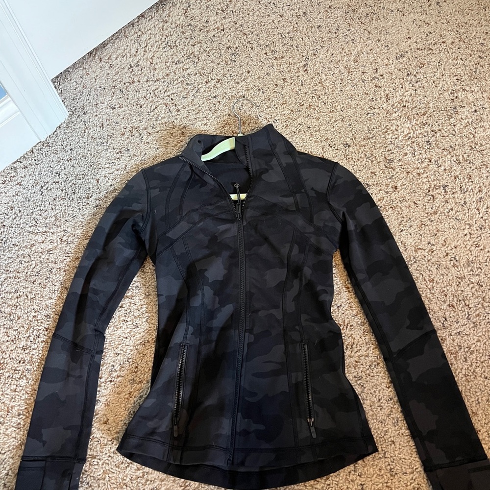 Lululemon Black Camo Align Zip-Up Jacket